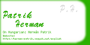patrik herman business card